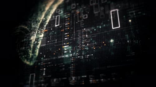 Futuristic Abstract Digital Data Grid Background