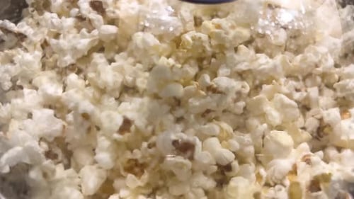 Freshly Made Fluffy Popcorn Close Up