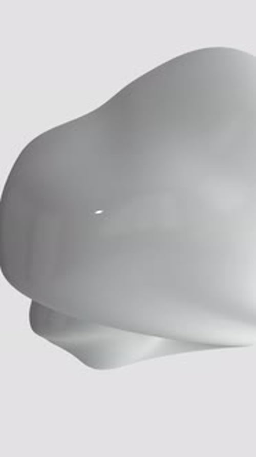 An Abstract White Sculptural Object Perfectly Suited for Contemporary Modern Design Concepts