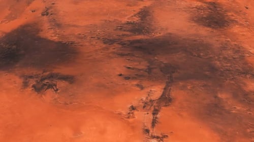 Realistic Mars Surface Flyover Loop Animation