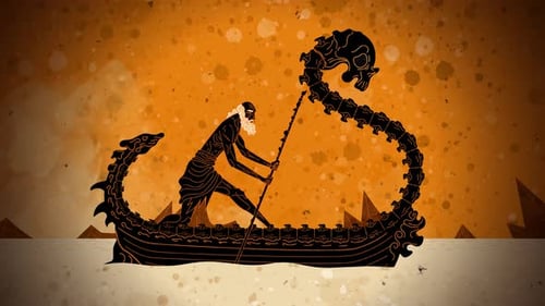 Charon transportant des âmes à travers la rivière souterraine dans la mythologie grecque