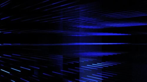 Fast Moving Blue Digital Lines Technology Background