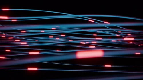 Data Cables Information Flow Infinite VJ Loop