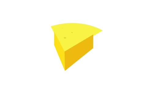 Modern Animated Cheese Wedge Icon
