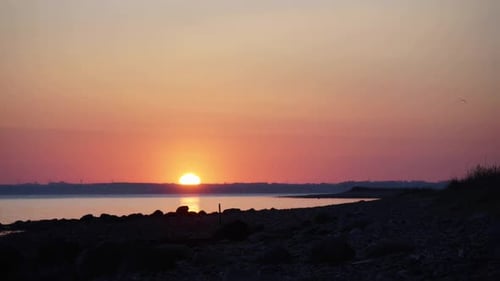 Beautiful sunrise over sea in the southern hemisphere