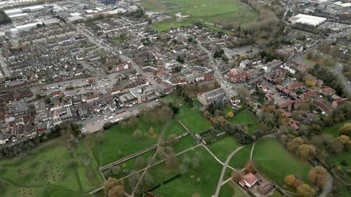 Waltham Abbey Essex Aerial 4K footage High Point of view