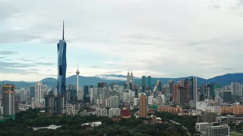 Merdaka 118 Kuala Lumpur city skyline aerial view, Malaysia