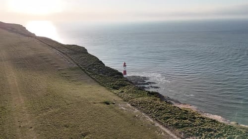 sommet de la falaise et phare