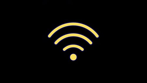 Pulsing Minimalist Wi-Fi Signal Icon Animation