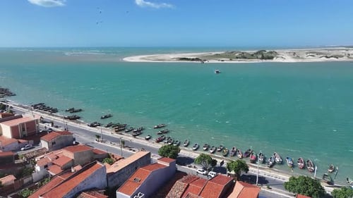 Playa de Camocim en Camocim en Ceará, Brasil.