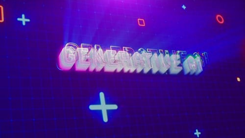 Futuristic Generative AI Title Reveal Animation