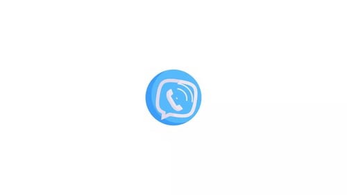 Logo, Kreis, Viber-Symbolanimation