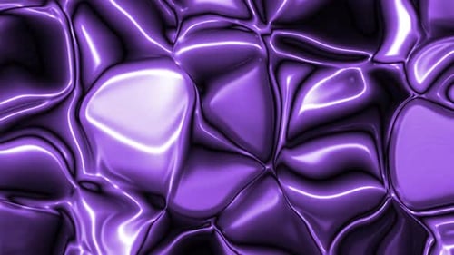 Abstract Purple Metallic Fluid Seamless Loop Background