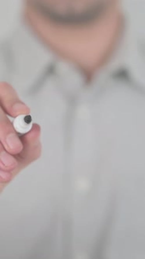 Next, Writing on Screen with Hand, Vertical Video