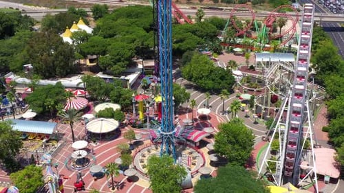 Tel Aviv amusement park closed with no people, during Corona virus.
