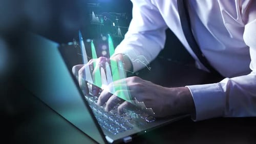 Working With Data Displayed On The Holographic Panel 4K