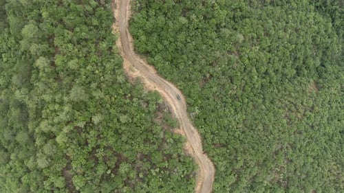Mountains Roads Oaxaca 2, Aerial View Drone, Mexico