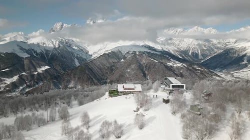 Hatsvali Ski Resort Upper Station In Winter (Zoomin)