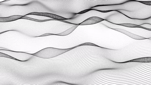 Black and White Abstract Digital Particle Wave Background