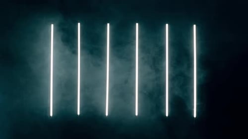 Colored Neon Light with Smoke