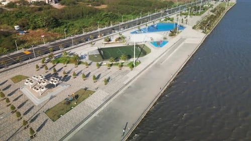 Barranquilla Pier in Magdalena river in colombia