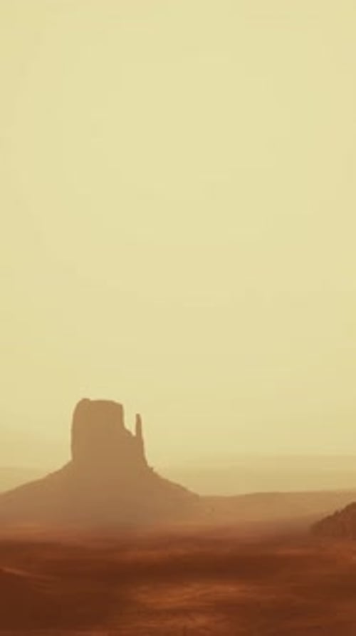 Monument Valley Tribal Park in Fog