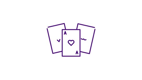 Minimalist Line Art Playing Cards Animation