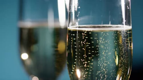 Champagne in Glasses at a Celebration Party