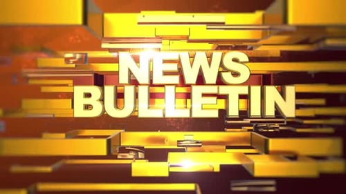 Modern 3D News Bulletin Title Reveal with Abstract Geometric Background