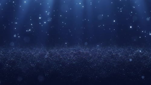 Digitale Hintergrundschleife mit blauen Partikeln