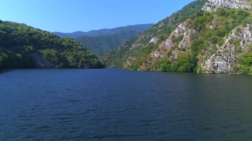 a view from the high to the riverbed