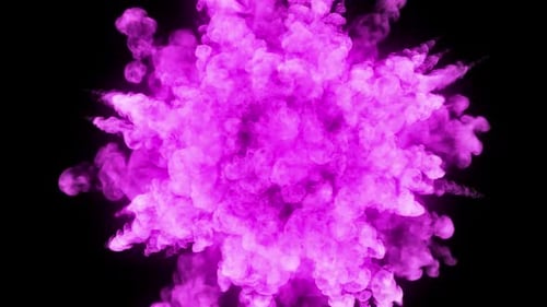 Fluid Purple Smoke Burst Transition Reveal