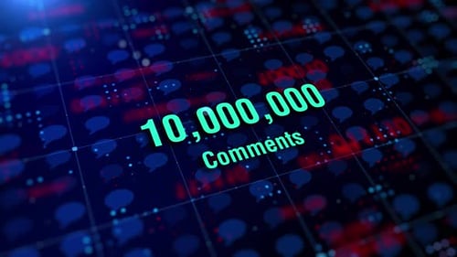 Contador de comentarios en redes sociales: cero a 10000000