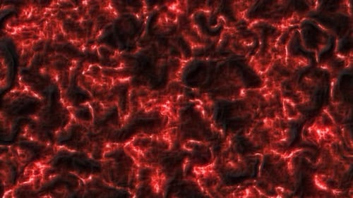 Background Animation of Volcanic Lava Moving in Seamless Loop
