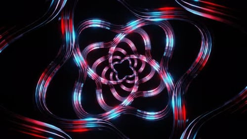 Red And Blue Moving Spiral Patterns Background Vj Loop In 4K