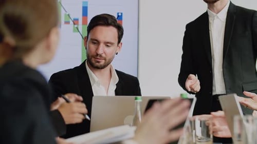 Group Meeting of Businessman People in Office Company Meeting for Brainstorm in Big Office Ceo