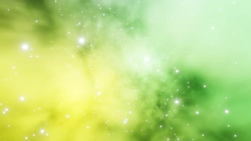 Yellow And Green Nebulae Background VJ Loop l 4K
