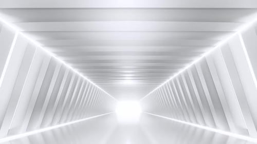 Futuristic Minimalistic Tunnel with Bright Lighting