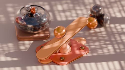 Balancing Marble 3d Loop Animation