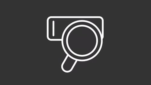 Animated Search Box White Line Icon