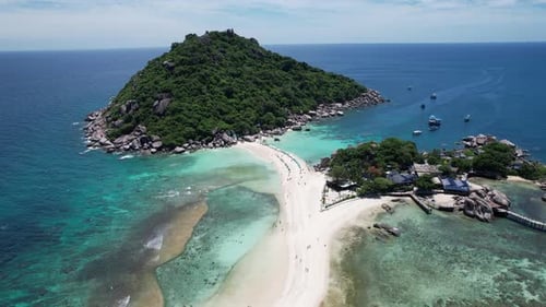 Aerial View of Koh Nang Yuan Island in Koh Tao Thailand