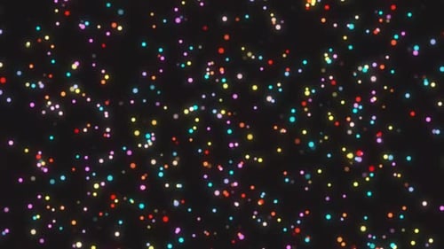 Colorful Glowing Particles Celebration Background Animation