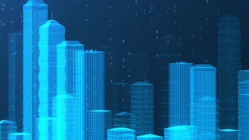 Digitale Stadt. Moderne urbane Technologien.