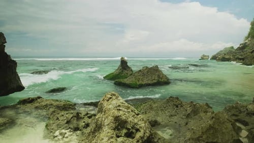 Indian Ocean waves reaching the shore