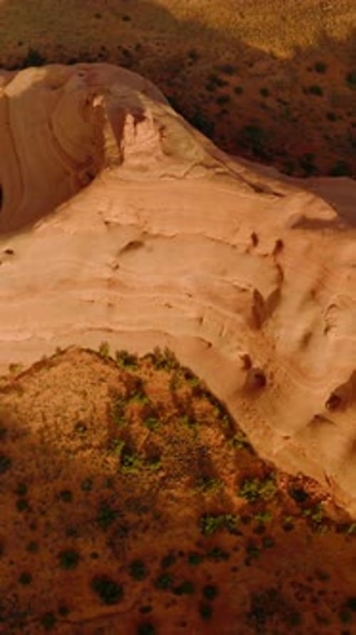 Beautiful rock formations with rounded sides from air erosion.