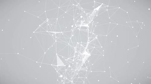 Abstract White Plexus Structure in Motion Around
