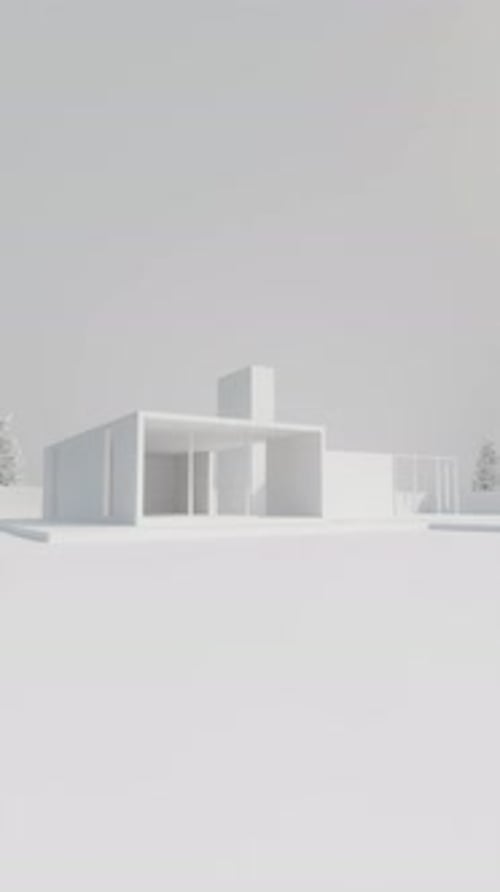 3D Minimalist House Construction Reveal