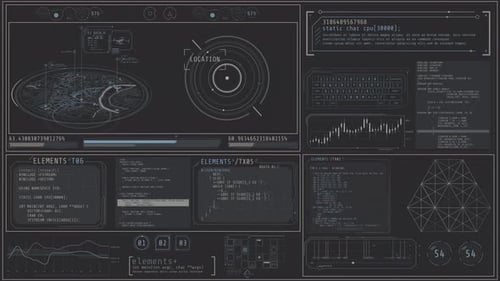 Interface animée illustrant le Code de programmation et l'analyse des données de localisation