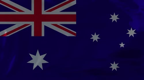 Realistic Waving Australian Flag Animation