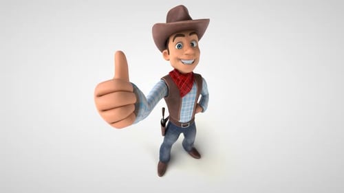 Fun cartoon cowboy